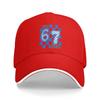 Blue Checkered I was 6 Now Im 7 Funny 67 Birthday Baseball Cap Casual Men Trucker Hat Sun Visor Design Outdoor Baseball Caps