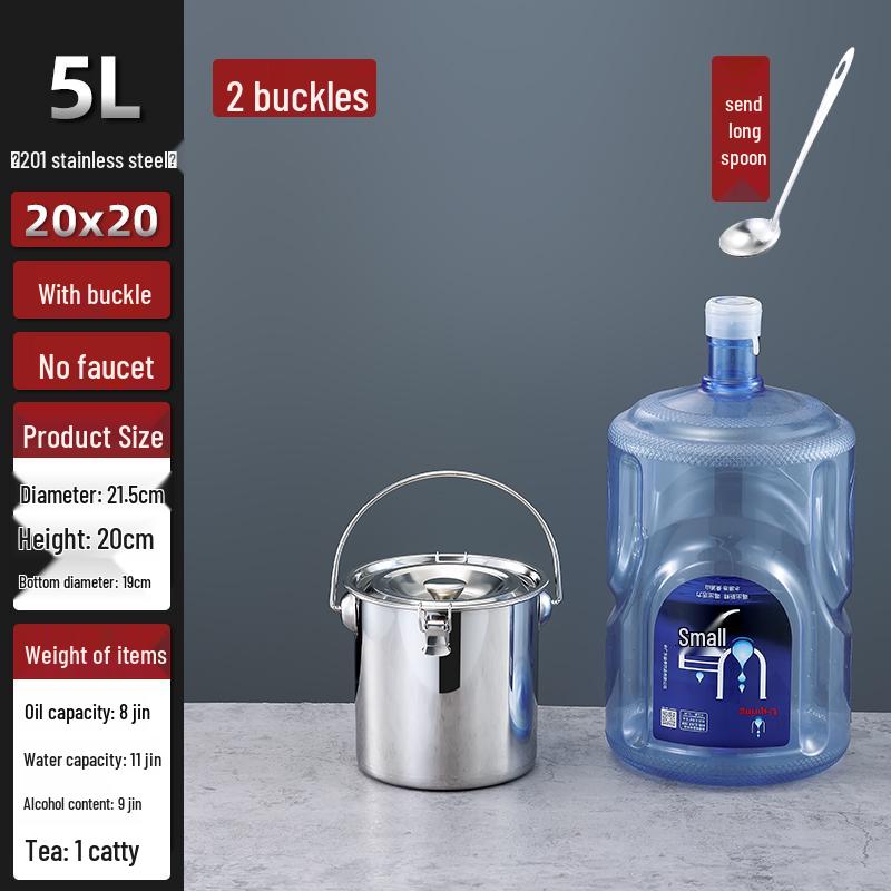 Extra Thick Stainless Steel Multi-Purpose Bucket with Faucet and Buckle