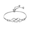 Endless Love Crystal Infinity Bracelet for Women  Diamonds Latest Stylish Adjustable Charm Tennis Bracelet for Girls