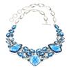 Swiss Blue Quartz Gemstone Friends Silver Jewelry Necklace 16-18''