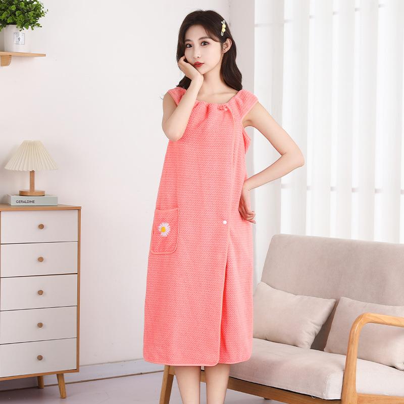 Летняя банная юбка-халат для женщин, мягкое и впитывающее полотенце-обертывание