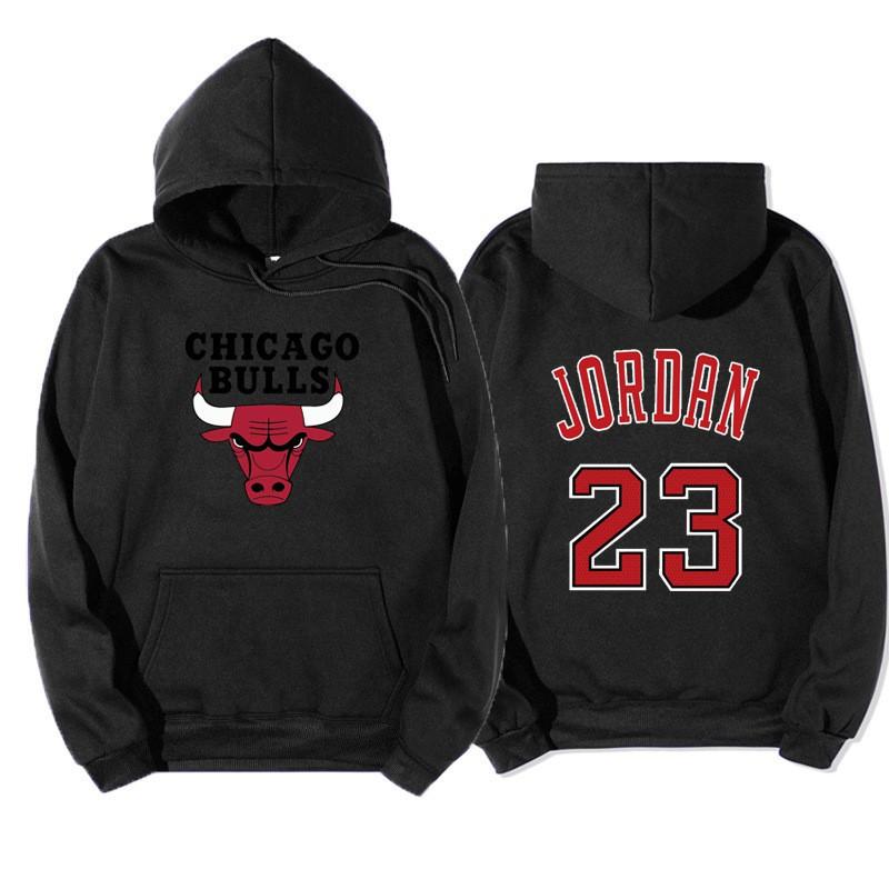 2026 Fleece-Lined Hoodie Chicago Bulls NBA 23 Sportswear Unisex Oversized Casual Sweatshirt