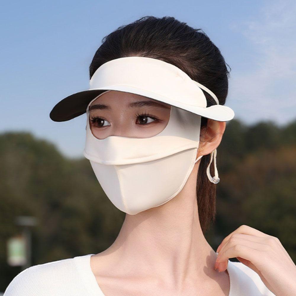 Маска для лица с петлями для ушей и козырьком Женское защитное полотенце для лица Модная маска для велоспорта Лето