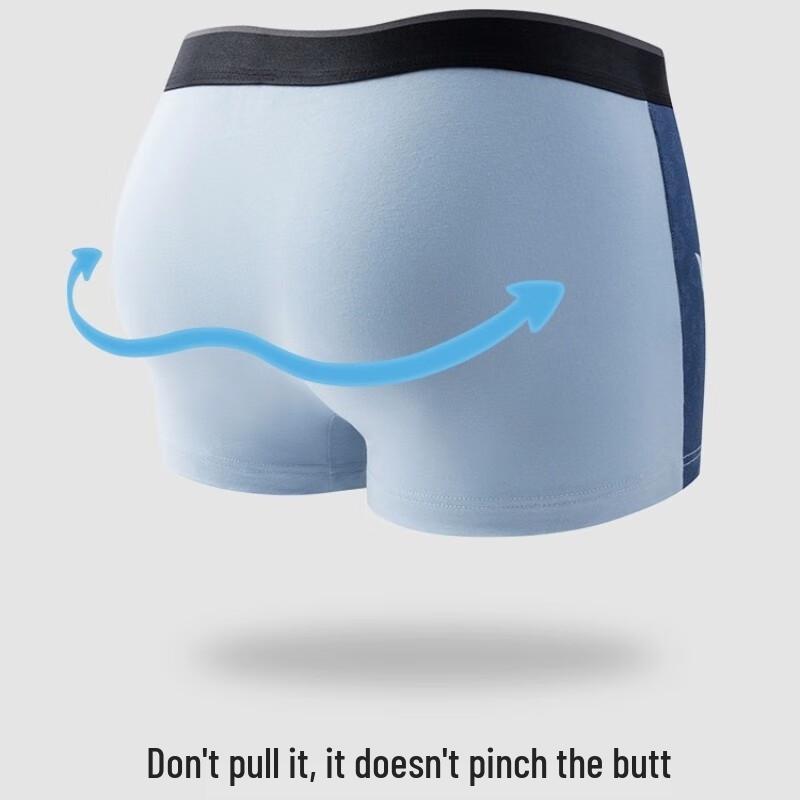 Мужские антибактериальные боксеры-брифы Qipilang с принтом волка тай-чи