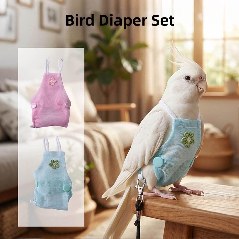 Adjustable Parrot Diaper Soft Breathable Parrot Flight Suit Pet Bird Nappy Suit Pet Accessories
