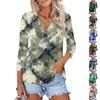Women's Casual Fashion Floral Print Three-quarter Sleeve Button Cardigan Top