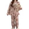MERONOCALLALY Lace and Fluffy Pajama Pullover and Long Plus Sizes Cute Long Women's Set, 2-Piece Set, Soft, Medium-Weight Pants, Available,