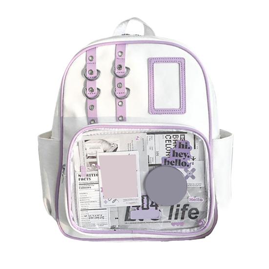 Прозрачный рюкзак Ита, рюкзак для демонстрации аниме-значков, подростковый рюкзак для манги, коллекционный держатель для мерча, рюкзак с передним окном