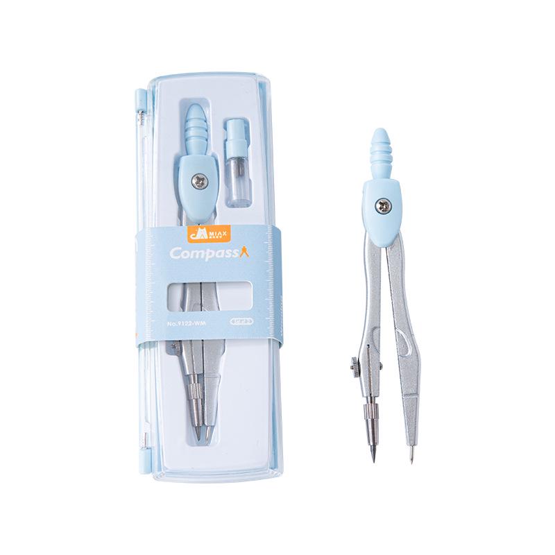 Студенческий профессиональный металлический компас: Многофункциональные инструменты для черчения геометрии, набор из двух измерительных приборов.