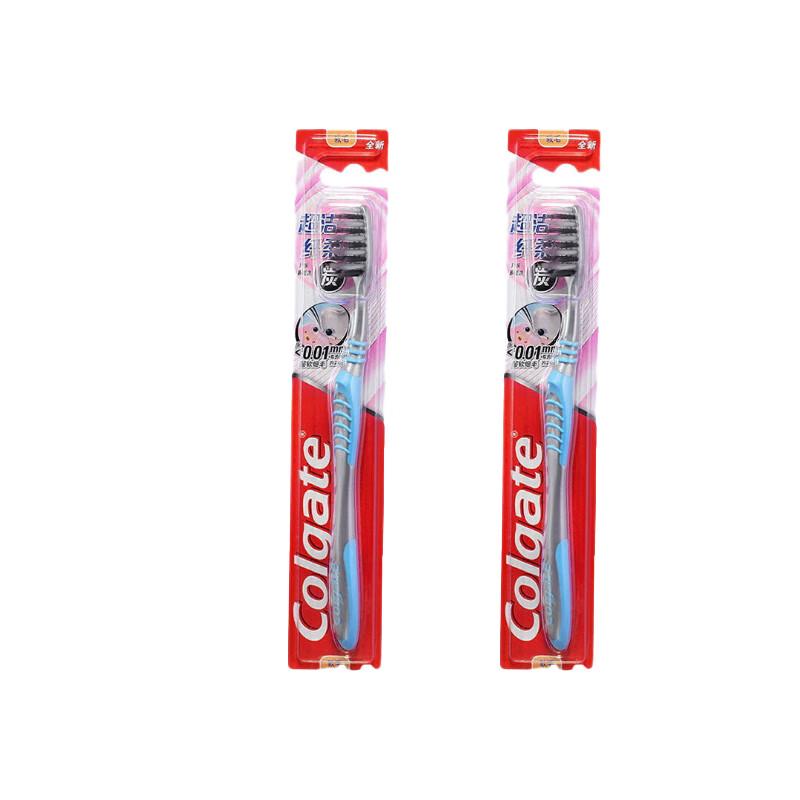 Colgate Супер Чистая Тонкая Мягкая Угольная Зубная Щетка (2-Pack)