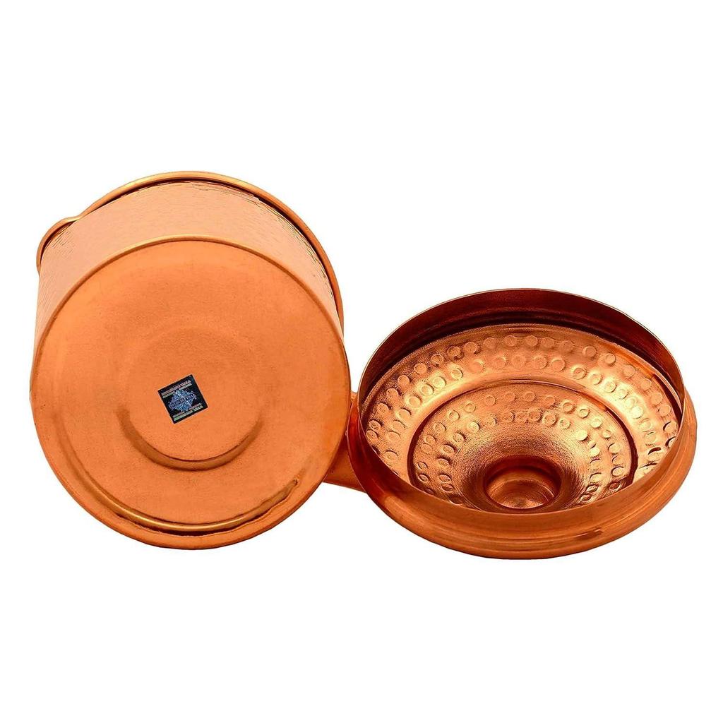 Кувшин из чистой меди с крышкой, 1500 мл - Посуда для хранения воды, домашний отель, ресторан Benefit Yoga Ayurveda