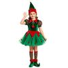 Long Sleeve Children's Elf Outfits Role Playing Elf Dress Suit for Girls  Christmas