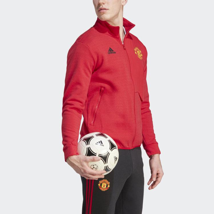 Adidas Куртка Manchester United Anthem с логотипом и воротником-стойкой, мужская, красная IA8564