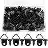 100Pcs with Screws Triangle Hanging Ring Single Hole D-Shaped Ring Picture Hangers  Clock Mounting