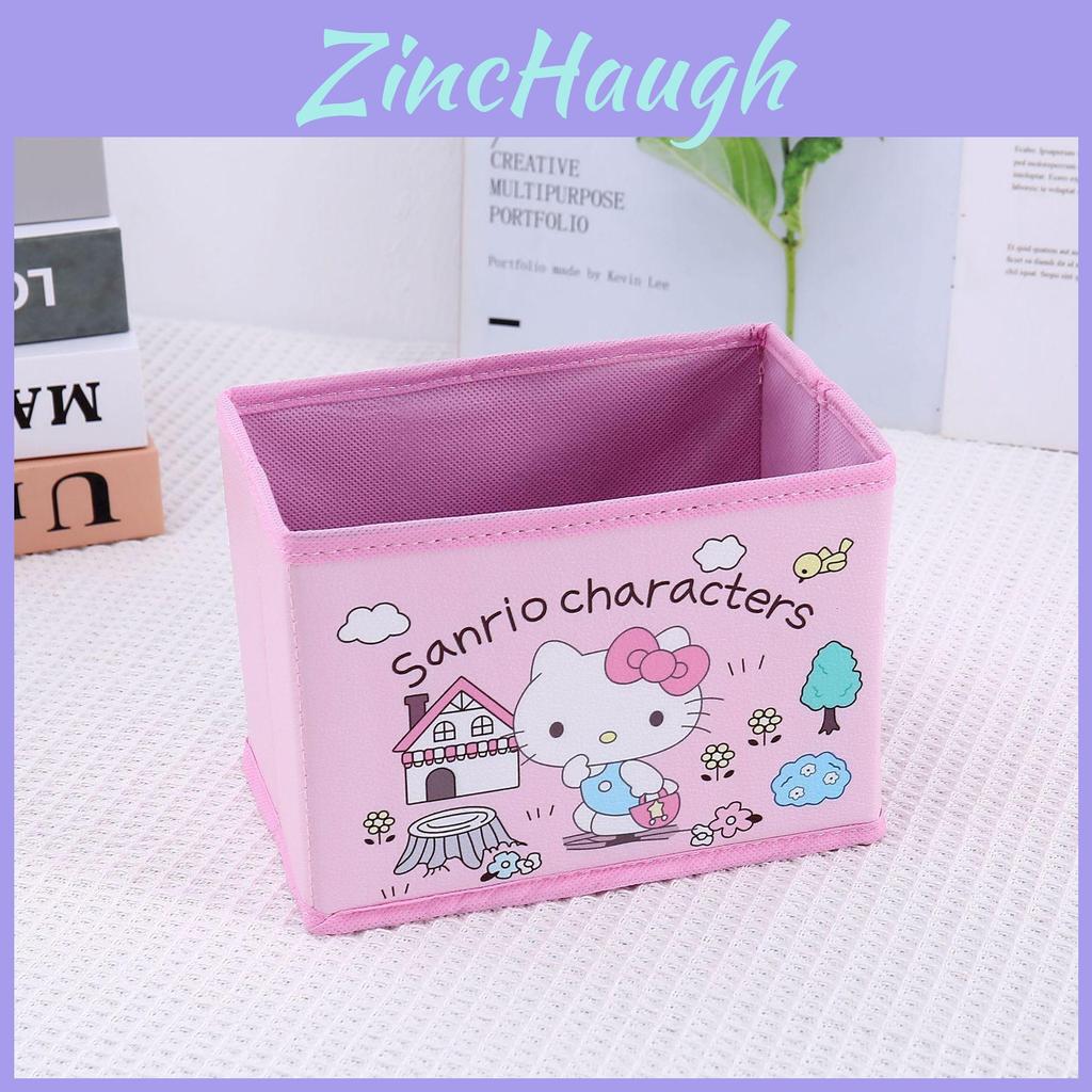Складная настольная коробка для хранения с рисунком Hello Kitty, Куроми, Синнаморолл, Мой Мелоди для офиса и спальни, для наведения порядка