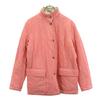 Made In Italy Reversible Quilted Jacket 46 Salmon Pink X Beige Women Used