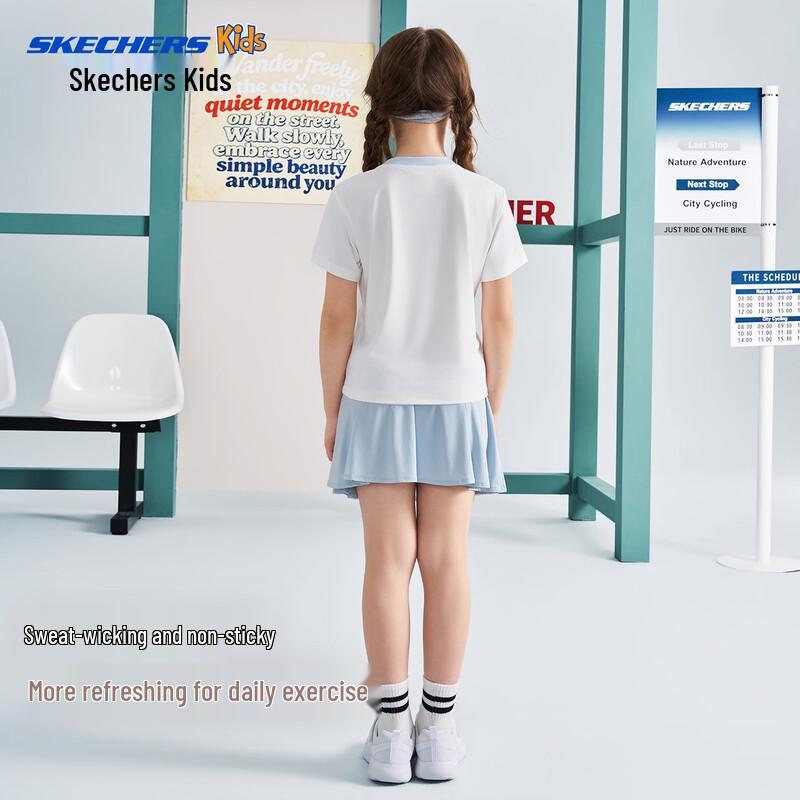 Skechers Комплект из юбки и топа с коротким рукавом для девочек