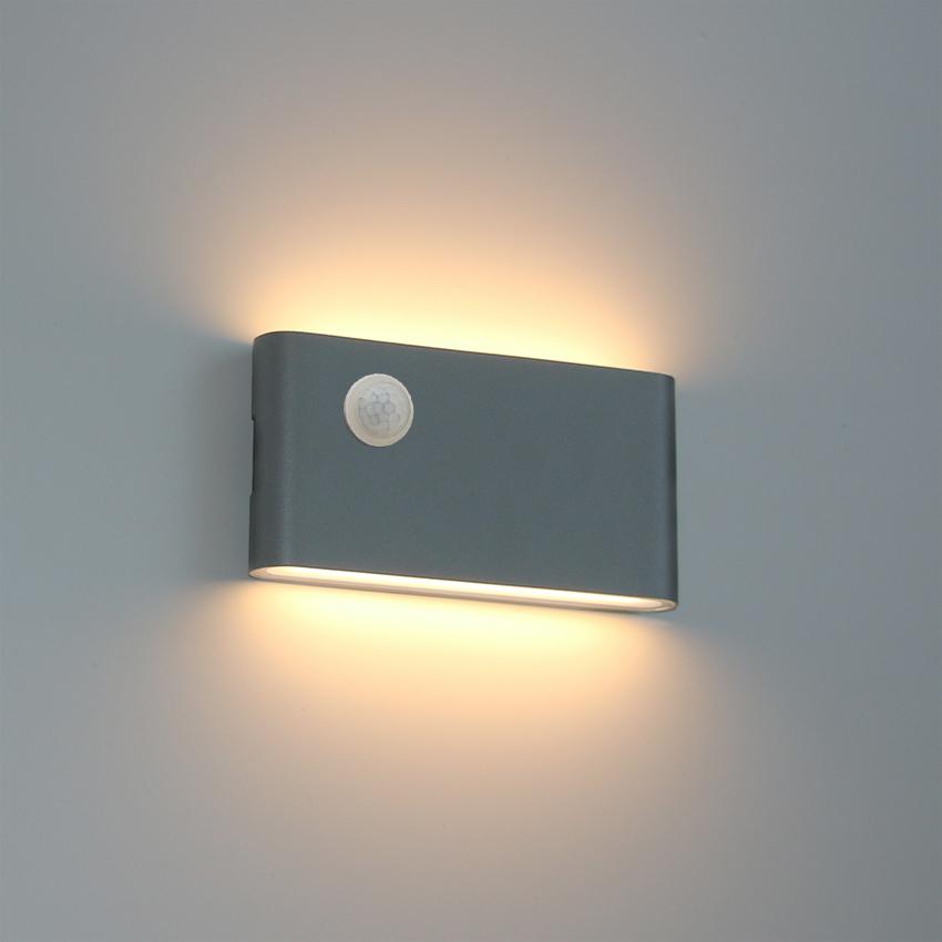 12W LED Outdoor Motion Sensor Waterproof Wall Lamps Up and Down Aluminum Wall Lights for Garden Courtyard Lighting Fixtures