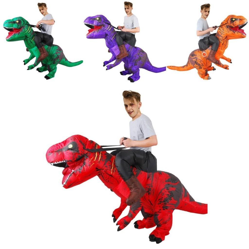 Надувной костюм динозавра Ти-рекса для взрослых из водонепроницаемого прочного полиэстера