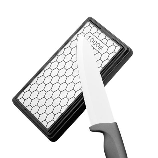 Кухонный точильный камень, двухсторонний грубый, тонкая и быстрая заточка, нескользящая основа, сверхпрочный, износостойкий, высокая твердость, домашний кухонный резак, столовая