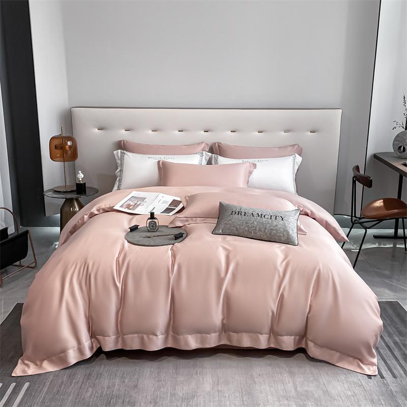 Набор из четырех предметов Lenzing Tencel Cool, 100 нитей, мытые однотонные пододеяльники