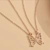 2Pcs/Set Friendship Necklace Meaningful Bright Luster All Match Adjustable Extension Chain Decoration Gift Best