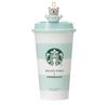 Starbucks Gelato Pique Border Reusable Cup, Mint Green, 473ml + Bearista Cap, Gelato Pique Collaboration Reusable Set