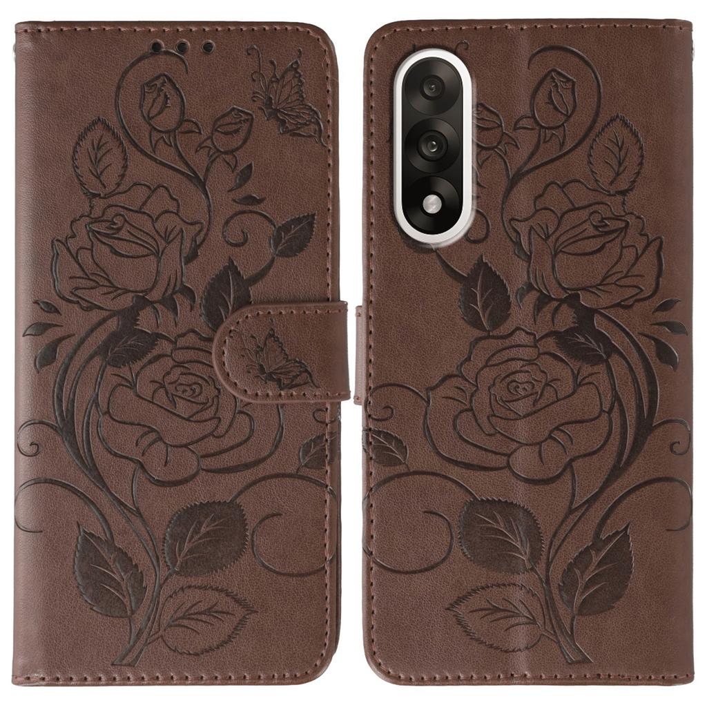 For OnePlus Ace 5 Ultra 5G/Nord 5 5G Case Wallet Stand Imprinted Rose Butterfly PU Leather Phone Cover