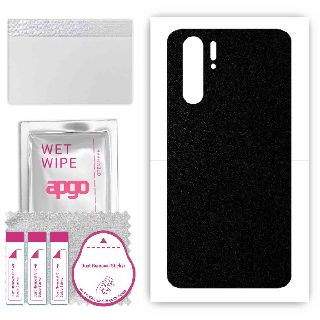 apgo Protective Skin Sticker for the Back Compatible with Huawei P30 Pro New Edition, Wrap Film, Foil, Vinyl - Pattern Matte Black