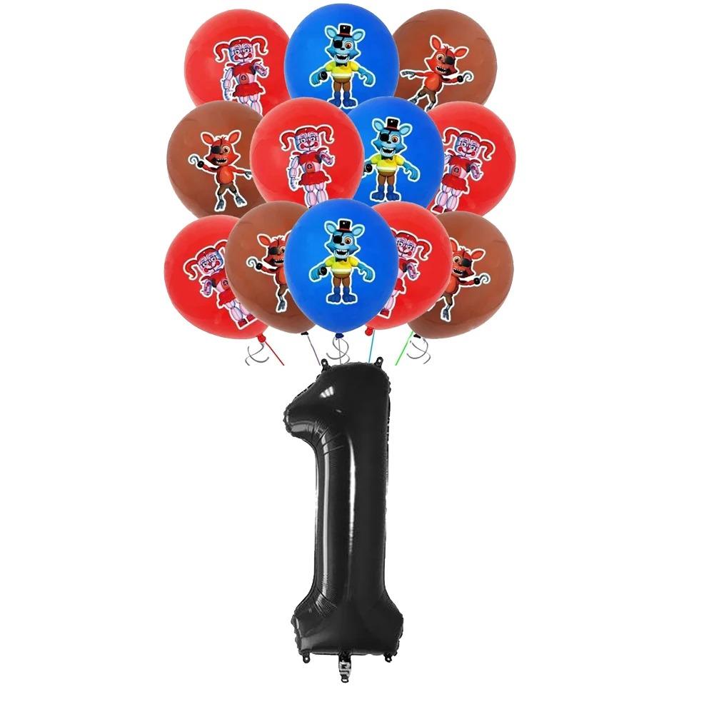 FNAF Пять Ночей с Фредди Украшения для Дня Рождения Воздушные Шары Тарелки Баннер Набор Посуды для Праздника Малыша Подарки для Детей