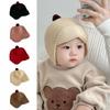 Windproof Winter Baby Earmuffs Warm Ear Protection Cap New Baby Knitted Cap  Boys Girls