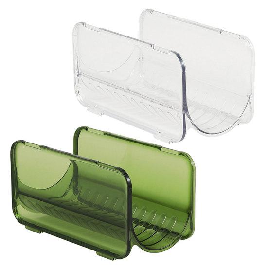 Drink Organizer Free-Standing Kitchen Supply Plastic Countertop Freezer Bottle Storage Rack Transparent Space-saving Regular Fit