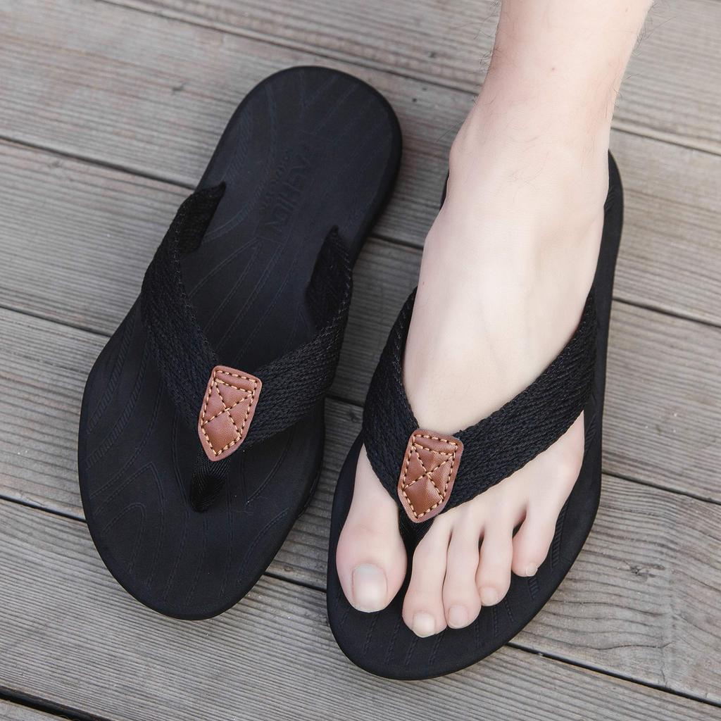 Новые шлепанцы с мягкой подошвой EVA для легкости и удобства при ходьбе [ANDI] противоскользящие мужские, (черный, измерение_25_точек_5_сантиметров)