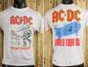 Винтажная концертная футболка ACDC Heat Seeker 1988 года Белая Унисекс Футболка