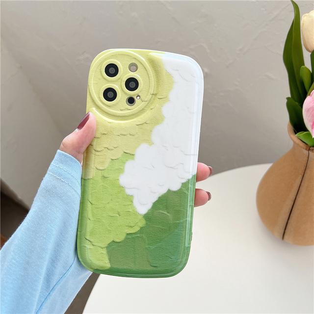Корейский Ins тюльпан цветы искусство абстрактный масляный чехол для телефона для Iphone 13 12 11 Pro Max X Xr Xs Max мягкий противоударный чехол с граффити