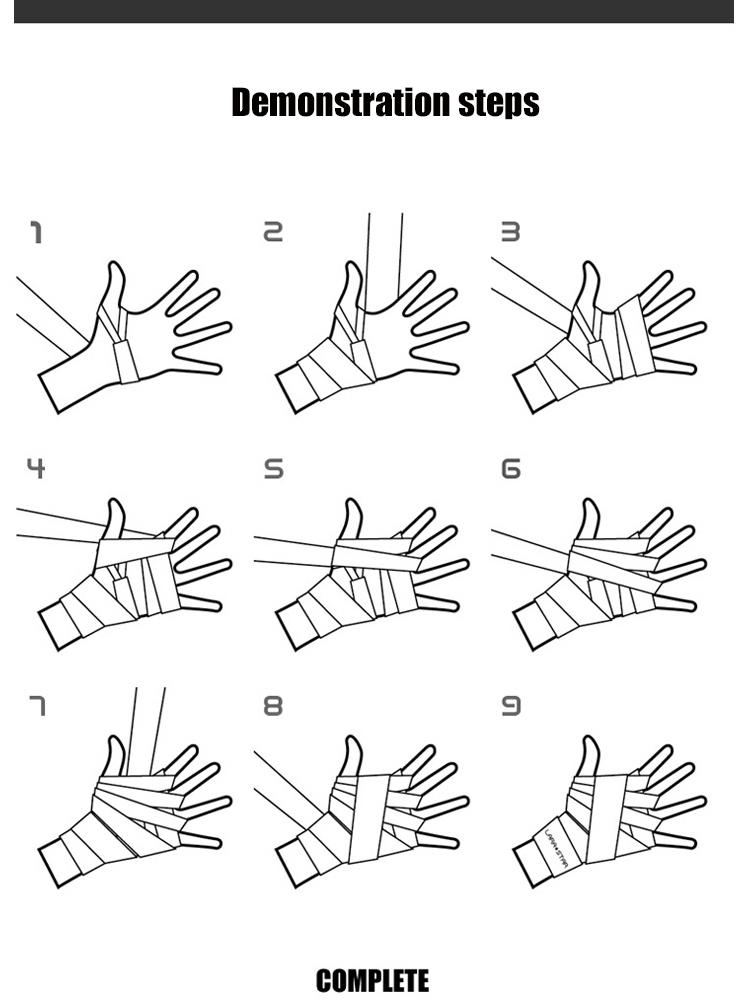 Хлопковые боксерские перчатки, ремни на запястья, санда, боевой пояс для ручного управления, защита для бокса по тайскому боксу, защита для тхэквондо, тренировочный бинт 3 м