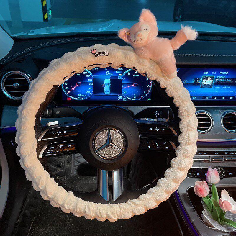 Car Steering Wheel Cover Cute Goddess Style Summer 2024 Korean Cartoon Non-Slip Sweat-Absorbent Ultra-Thin Handle Cover Car Accessories