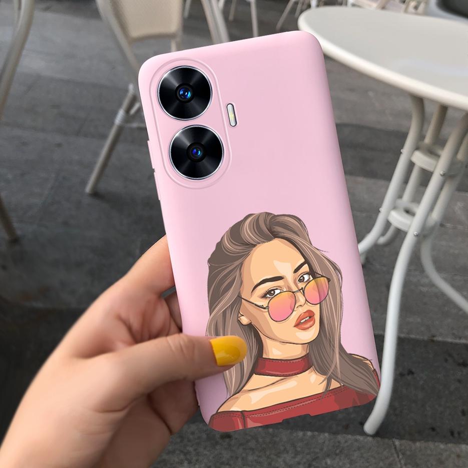 For Realme C55 Case 2023 New Fashion Cartoon Cover Soft Silicone Shockproof Phone Case For Realme C55 C 55 RealmeC55 Bags Bumper