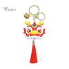 Брелок с головой дракона, колокольчик, декор с кисточками, красочный из нержавеющей стали, изысканный весенний фестиваль, новогодний подарочный пакет, подвеска, держатель для ключей, органайзер для ключей