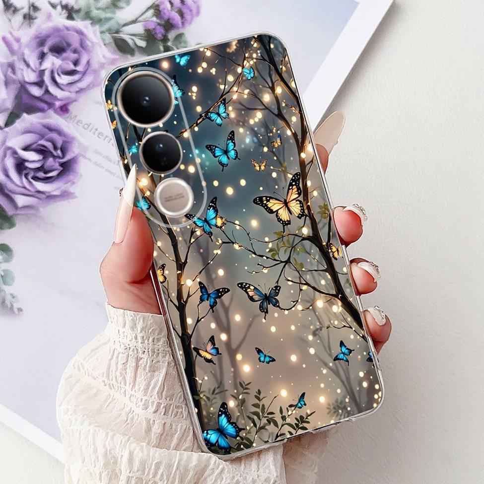 For Vivo V50 Lite 5G Case Cover Cute Cat Luxury Fashion Flowers Funny Cool Painted Back Cover For Vivo V50Lite 5G Phone Case