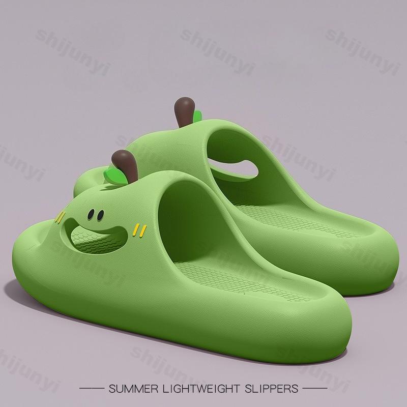 Модные тапочки для пары 2025 Лето Улица Женские Милые Мультяшные Сандалии на Платформе Легкие Удобные Домашние Нескользящие Мужские Домашние Тапочки