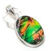 Green Triplet Opal Gemstone 925 Sterling Silver Jewelry Pendant 2.09"