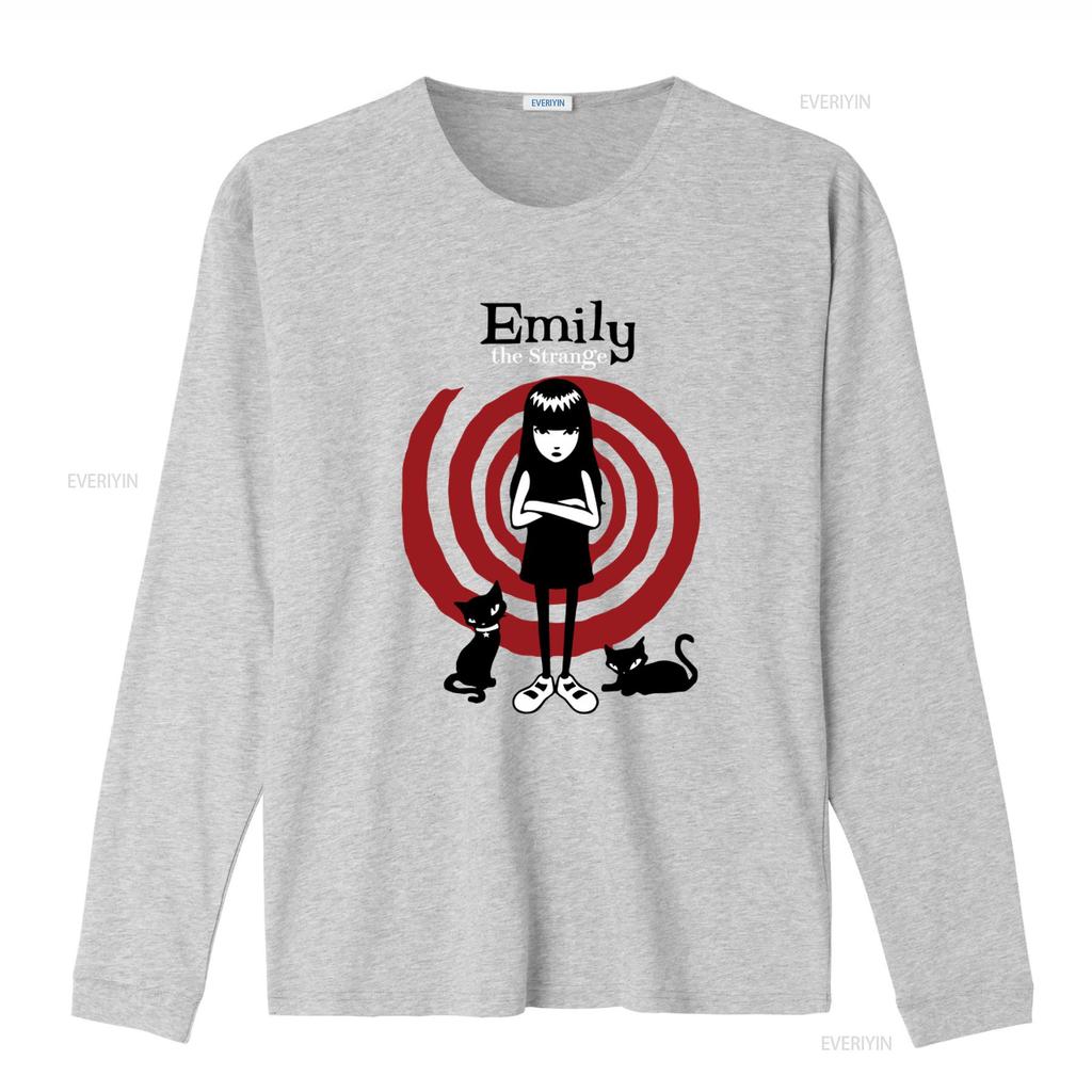 Футболка Emily The Strange с принтом Красный вихрь Официальная лицензионная для женщин винтажная стираная универсальная унисекс модная дышащая