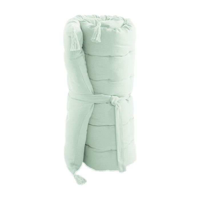 Matelas de sol avec pompons déperlant - Anti-UV Outdoor "Kala" en Coton 60 x 120 cm l'Effet Papillon - Kala Menthe