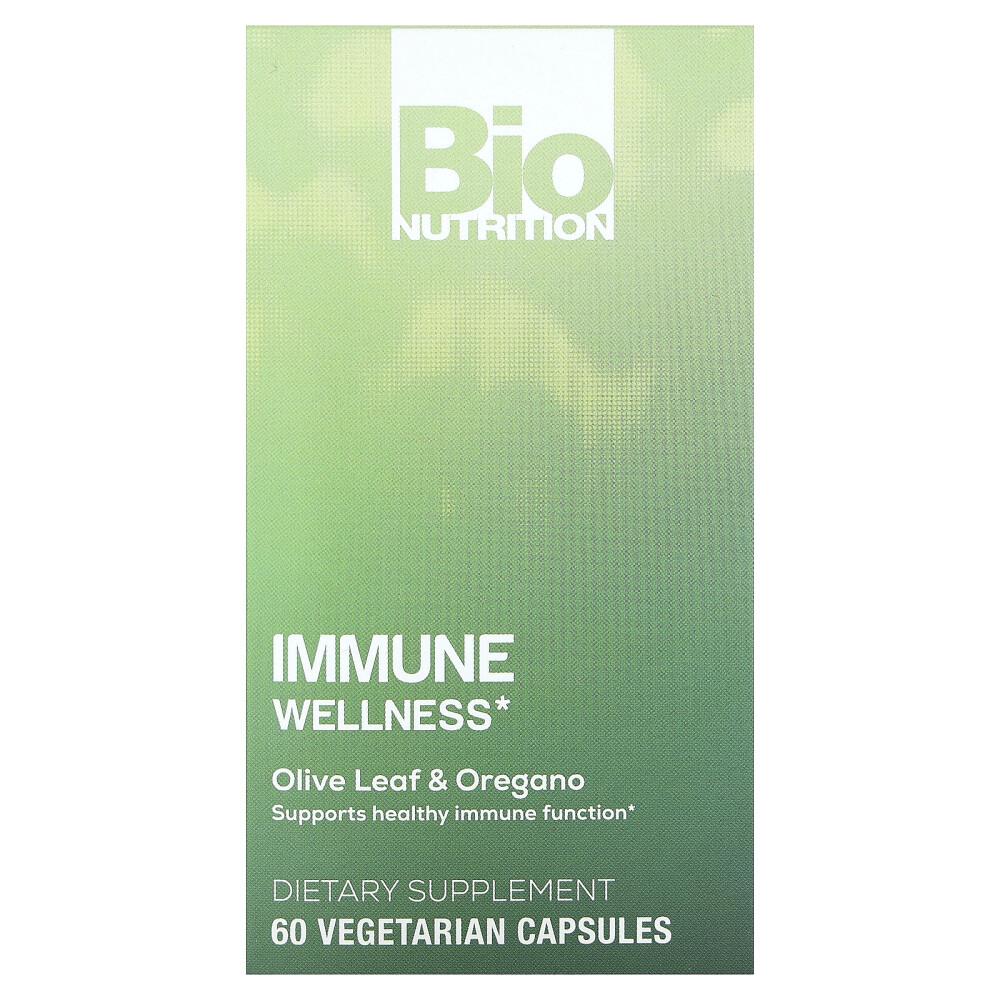 BioNutrition Immune Wellness Olive Leaf & Oregano Veggie Capsules, 60 Count