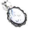 Natural Dendrite Opal Gemstone 925 Sterling Silver Gift Pendant 2.56" B8N77