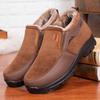 Winter Soft-Soled Men's Cotton Shoes Fashion Thick Plush Snow Boots Super Warm Sports Casual Large Size 39-48