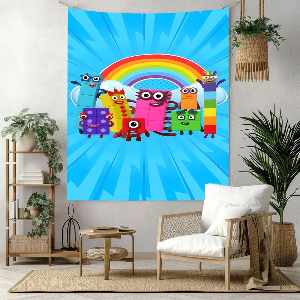 Numberblocks Wall Decor Tapestry Art For Pet Memorial Birthdaywedding Party Backdrop Family Gift