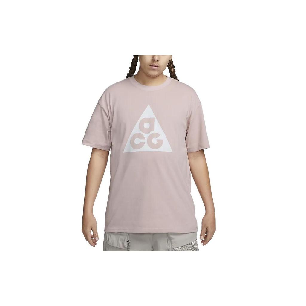 Nike Спортивная футболка с круглым вырезом и логотипом ACG Triangle, мужские топы, розовые, DJ3644-601