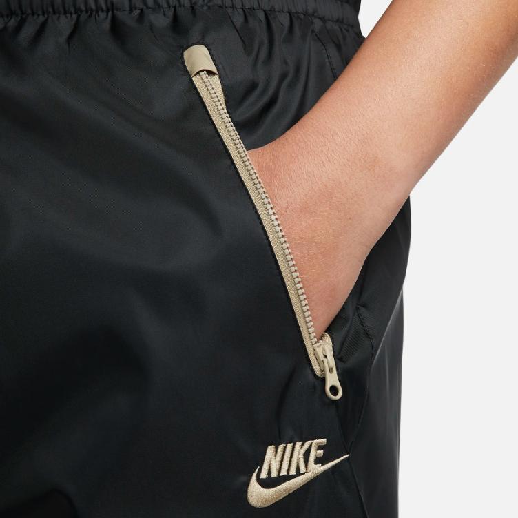 Nike Мужские спортивные штаны с вышитой буквой на манжете Черный DX0654-013